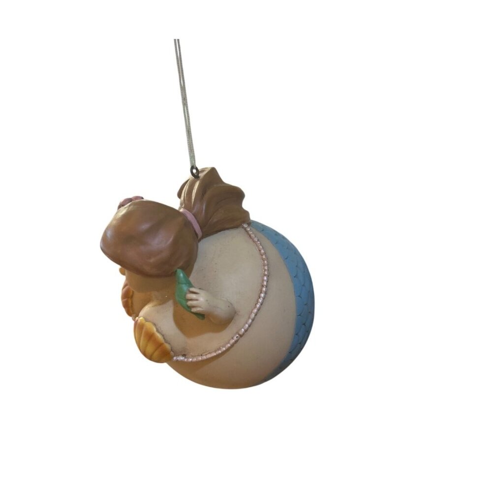 Handcrafted Hanging Mermaid Ornament With Seashell‎ Details - Picture 8 of 9